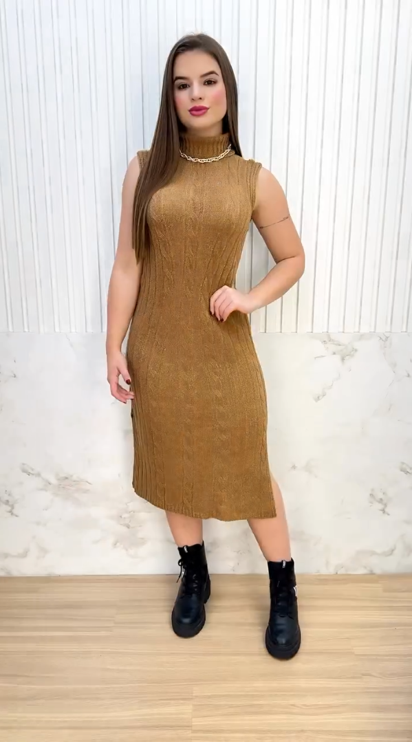 Vestido em Lã Mousse Luana