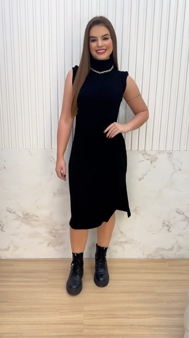 Vestido em Lã Mousse Luana